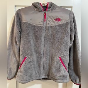 The North Face Grey and Pink Jacket Girls size XL